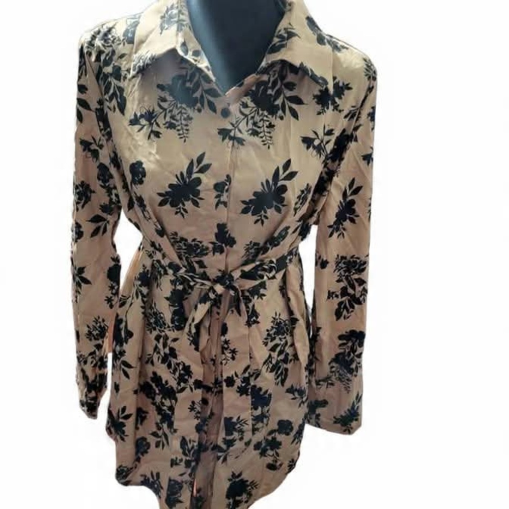 Floral Print Button-Up Dress
